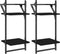 vidaXL - Wandschappen - 2-laags - met - stangen - 2 - st - 30x25x65 - cm - zwart