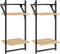 vidaXL - Wandschappen - 2-laags - met - stangen - 2 - st - 30x25x65 - cm - sonoma - eiken