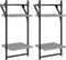vidaXL - Wandschappen - 2-laags - met - stangen - 2 - st - 30x25x65 - cm - grijs - sonoma