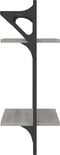vidaXL - Wandschappen - 2-laags - met - stangen - 2 - st - 30x25x65 - cm - grijs - sonoma