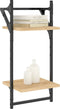 vidaXL - Wandschappen - 2-laags - met - stangen - 2 - st - 30x25x65 - cm - sonoma - eiken