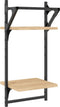 vidaXL - Wandschappen - 2-laags - met - stangen - 2 - st - 30x25x65 - cm - sonoma - eiken