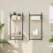 vidaXL - Wandschappen - 2-laags - met - stangen - 2 - st - 30x25x65 - cm - sonoma - eiken