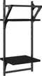 vidaXL - Wandschappen - 2-laags - met - stangen - 2 - st - 30x25x65 - cm - zwart