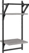 vidaXL - Wandschappen - 2-laags - met - stangen - 2 - st - 30x25x65 - cm - grijs - sonoma