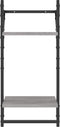 vidaXL - Wandschappen - 2-laags - met - stangen - 2 - st - 30x25x65 - cm - grijs - sonoma