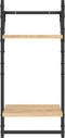 vidaXL - Wandschappen - 2-laags - met - stangen - 2 - st - 30x25x65 - cm - sonoma - eiken