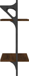 vidaXL - Wandschappen - 2-laags - met - stangen - 2 - st - 30x25x65 - cm - bruineiken