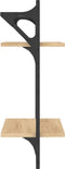 vidaXL - Wandschappen - 2-laags - met - stangen - 2 - st - 30x25x65 - cm - sonoma - eiken