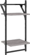 vidaXL - Wandschappen - 2-laags - met - stangen - 2 - st - 30x25x65 - cm - grijs - sonoma