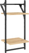 vidaXL - Wandschappen - 2-laags - met - stangen - 2 - st - 30x25x65 - cm - sonoma - eiken