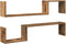 vidaXL - Wandschappen - 2 - st - 100x15x20 - cm - bewerkt - hout - oud - houtkleurig