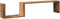 vidaXL - Wandschappen - 2 - st - 100x15x20 - cm - bewerkt - hout - oud - houtkleurig