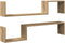vidaXL - Wandschappen - 2 - st - 100x15x20 - cm - bewerkt - hout - artisanaal - eiken