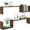 vidaXL - Wandschappen - 2 - st - 100x15x20 - cm - bewerkt - hout - bruin - eikenkleur