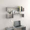 vidaXL - Wandschappen - 2 - st - 100x15x20 - cm - bewerkt - hout - betongrijs