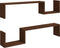 vidaXL - Wandschappen - 2 - st - 100x15x20 - cm - bewerkt - hout - bruin - eikenkleur