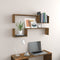 vidaXL - Wandschappen - 2 - st - 100x15x20 - cm - bewerkt - hout - gerookt - eikenkleur