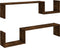 vidaXL - Wandschappen - 2 - st - 100x15x20 - cm - bewerkt - hout - gerookt - eikenkleur
