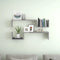 vidaXL - Wandschappen - 2 - st - 100x15x20 - cm - bewerkt - hout - grijs - sonoma - eiken