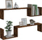 vidaXL - Wandschappen - 2 - st - 100x15x20 - cm - bewerkt - hout - gerookt - eikenkleur