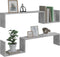 vidaXL - Wandschappen - 2 - st - 100x15x20 - cm - bewerkt - hout - betongrijs