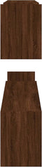 vidaXL - Wandschappen - 2 - st - 100x15x20 - cm - bewerkt - hout - bruin - eikenkleur
