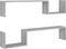 vidaXL - Wandschappen - 2 - st - 100x15x20 - cm - bewerkt - hout - grijs - sonoma - eiken