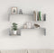 vidaXL - Wandschappen - 2 - st - 100x15x20 - cm - bewerkt - hout - betongrijs