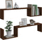 vidaXL - Wandschappen - 2 - st - 100x15x20 - cm - bewerkt - hout - bruin - eikenkleur