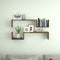 vidaXL - Wandschappen - 2 - st - 100x15x20 - cm - bewerkt - hout - gerookt - eikenkleur