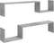 vidaXL - Wandschappen - 2 - st - 100x15x20 - cm - bewerkt - hout - betongrijs