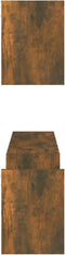 vidaXL - Wandschappen - 2 - st - 100x15x20 - cm - bewerkt - hout - gerookt - eikenkleur