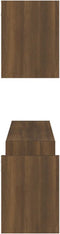 vidaXL - Wandschappen - 2 - st - 100x15x20 - cm - bewerkt - hout - bruin - eikenkleur