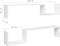 vidaXL - Wandschappen - 2 - st - 100x15x20 - cm - bewerkt - hout - wit