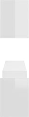 vidaXL - Wandschappen - 2 - st - 100x15x20 - cm - spaanplaat - hoogglans - wit