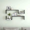 vidaXL - Wandschappen - 2 - st - 100x15x20 - cm - spaanplaat - zwart