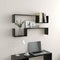 vidaXL - Wandschappen - 2 - st - 100x15x20 - cm - spaanplaat - zwart