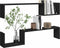 vidaXL - Wandschappen - 2 - st - 100x15x20 - cm - spaanplaat - zwart