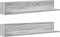 vidaXL - Wandschappen - 2 - st - 100x16,5x16,5 - cm - bewerkt - hout - grijs - sonoma