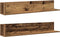 vidaXL - Wandschappen - 2 - st - 100x16,5x16,5 - cm - bewerkt - hout - oud - houtkleurig