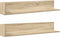 vidaXL - Wandschappen - 2 - st - 100x16,5x16,5 - cm - bewerkt - hout - sonoma - eiken