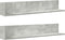 vidaXL - Wandschappen - 2 - st - 100x16,5x16,5 - cm - spaanplaat - betongrijs