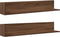 vidaXL - Wandschappen - 2 - st - 100x16,5x16,5cm - bewerkt - hout - bruin - eikenkleur