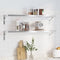 vidaXL - Wandschappen - 2 - st - 100x23,5x3 - cm - roestvrijstaal - zilverkleurig