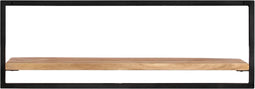 vidaXL - Wandschappen - 2 - st - 100x24x35 - cm - massief - acaciahout - en - staal
