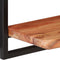 vidaXL - Wandschappen - 2 - st - 100x24x35 - cm - massief - acaciahout - en - staal