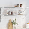 vidaXL - Wandschappen - 2 - st - 100x40x3 - cm - roestvrijstaal - zilverkleurig