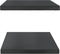vidaXL - Wandschappen - 2 - st - 100x40x3 - cm - roestvrijstaal - zwart
