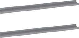 vidaXL - Wandschappen - 2 - st - 100x9x3 - cm - grijs